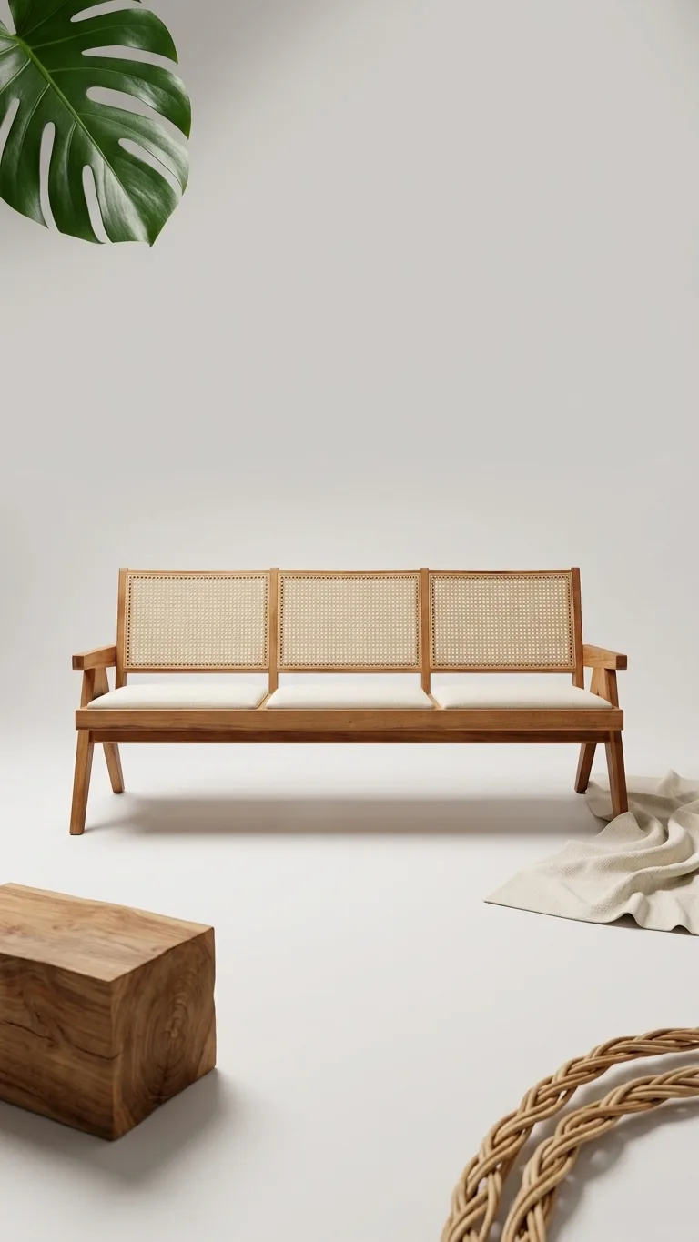 Restaurant Cane Sofa 06 — Venus Creatives