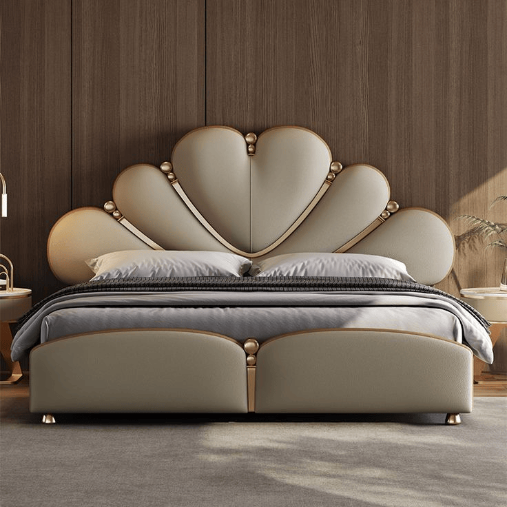 Petal Headboard Upholstered Hotel Bed