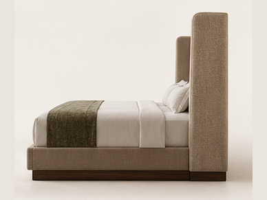 High Wingback Boutique Hotel Bed — side view