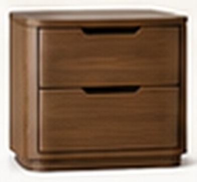 Rounded Edge Bedside Table — front view, concept preview, VC-HBT-003