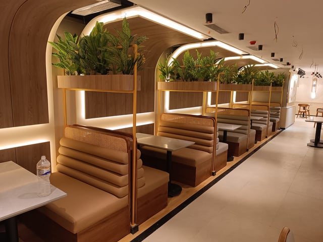 Haldiram's Restaurant, Delhi NCR — restaurant furniture by Venus Creatives