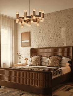 Fluted Walnut Hotel Bed