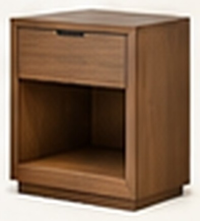 Open Shelf Bedside Table — 45° angle view, concept preview, VC-HBT-007