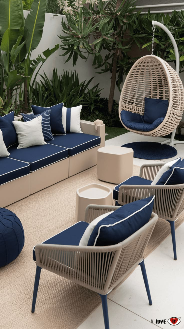 Rope Weave Outdoor Lounge Chair — Venus Creatives outdoor furniture