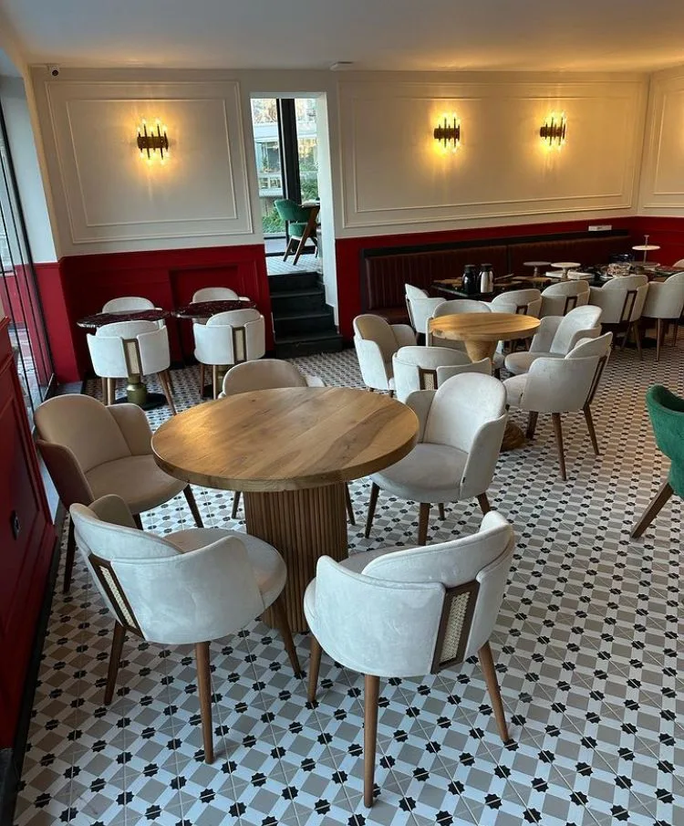 Wooden Cafe Seating 10 — Venus Creatives