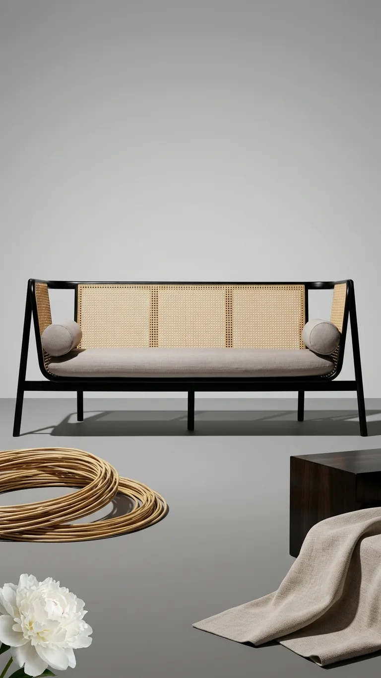 Restaurant Cane Sofa 04 — Venus Creatives