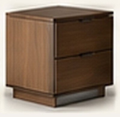Modern Floating / Plinth Bedside Table — 45° angle view, concept preview, VC-HBT-001
