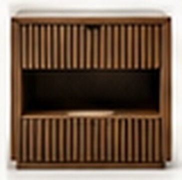 Fluted Panel Bedside Table — front view, concept preview, VC-HBT-002