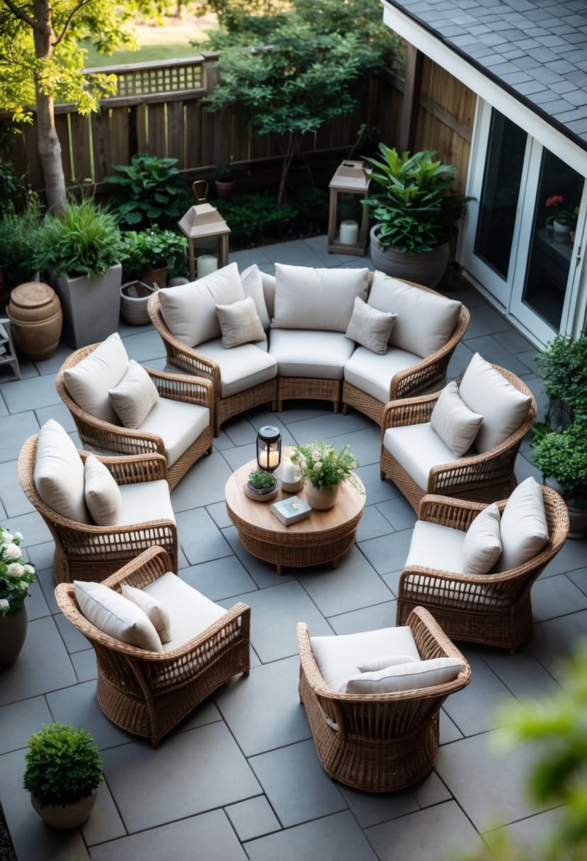 Curved Wicker Garden Settee — Venus Creatives outdoor furniture