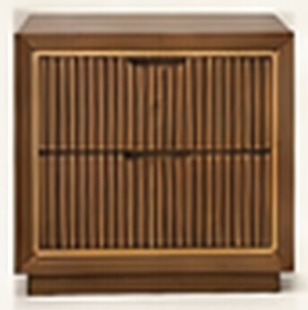 Ribbed Drawer Bedside Table — front view, concept preview, VC-HBT-008